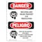 Signmission OSHA Danger, Welding Arc Eye Protection Bilingual, 10in X 7in Rigid Plastic, OS-DS-P-710-VS-1618 OS-DS-P-710-VS-1618 - alternate 1